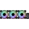 Kit Aerocool MIRAGE12PRO 3 ventoinhas para PC 12 cm ARGB 6 pinos hub silencioso preto
