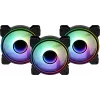 Kit Aerocool MIRAGE12PRO 3 ventoinhas para PC 12 cm ARGB 6 pinos hub silencioso preto