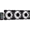 Kit Aerocool MIRAGE12PRO 3 ventoinhas para PC 12 cm ARGB 6 pinos hub silencioso preto