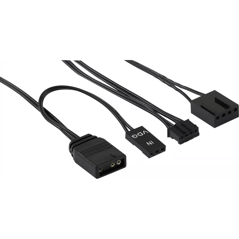 Kit Aerocool MIRAGE12PRO 3 ventoinhas para PC 12 cm ARGB 6 pinos hub silencioso preto