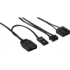 Kit Aerocool DUO12PRO 3 ventoinhas 12 cm ARGB LED anel duplo antivibração 6 pinos, preto