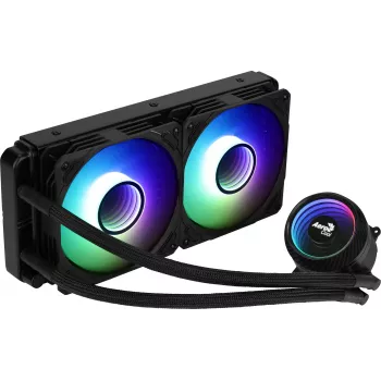 Arrefecimento líquido para CPU Aerocool MIRAGEL240 2 ventoinhas ARGB de 12 cm TDP 400W preto