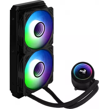 Arrefecimento líquido para CPU Aerocool MIRAGEL240 2 ventoinhas ARGB de 12 cm TDP 400W preto
