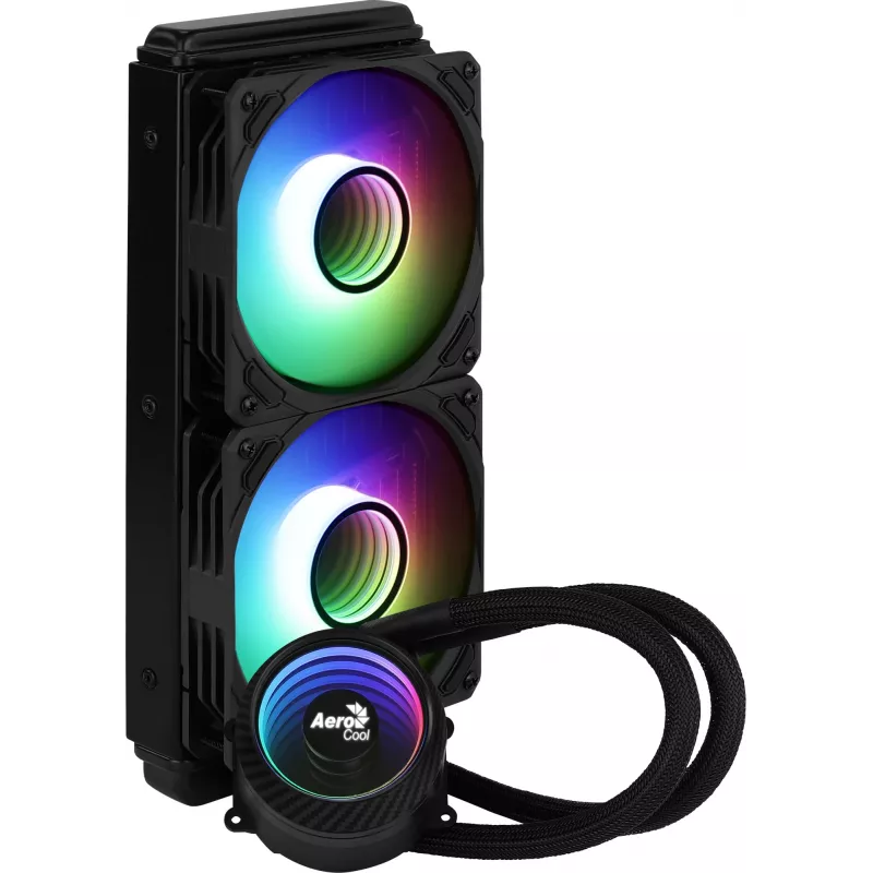 Aerocool PGS Mirage L240 ARGB refrigeração líquida para CPU, 2300 rpm, 4 pinos, preta