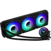 Arrefecimento líquido para CPU Aerocool MIRAGEL360 3 ventoinhas ARGB de 12 cm TDP 550W preto