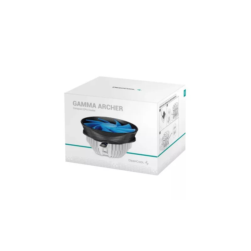 Arrefecedor de ar para processador DEEPCOOL Gamma Archer 12 cm alumínio - preto/azul