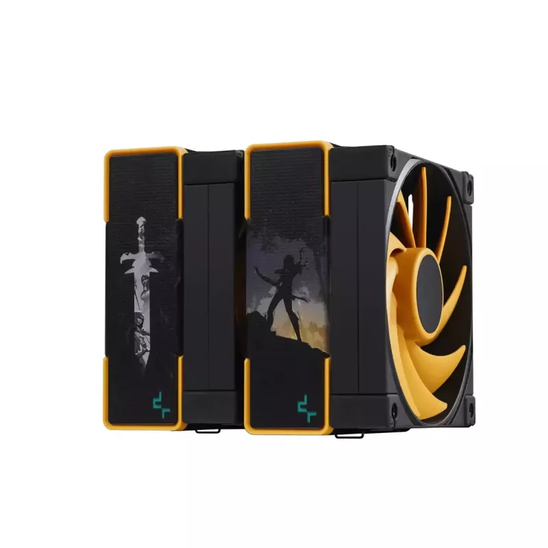 Arrefecedor de ar DeepCool AK620 Zero Dark Zoria 12 cm preto amarelo