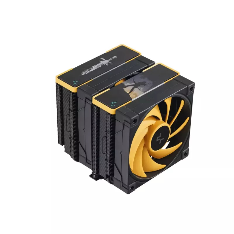 Arrefecedor de ar DeepCool AK620 Zero Dark Zoria 12 cm preto amarelo
