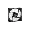 Ventoinha para caixa de 120 mm DeepCool RF120 — branco/preto, 120×25 mm, PWM de 4 pinos, LED RGB, rolamento hidráulico