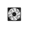 Ventoinha para caixa de 120 mm DeepCool RF120 — branco/preto, 120×25 mm, PWM de 4 pinos, LED RGB, rolamento hidráulico
