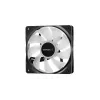 Ventoinha para caixa de 120 mm DeepCool RF120 — branco/preto, 120×25 mm, PWM de 4 pinos, LED RGB, rolamento hidráulico