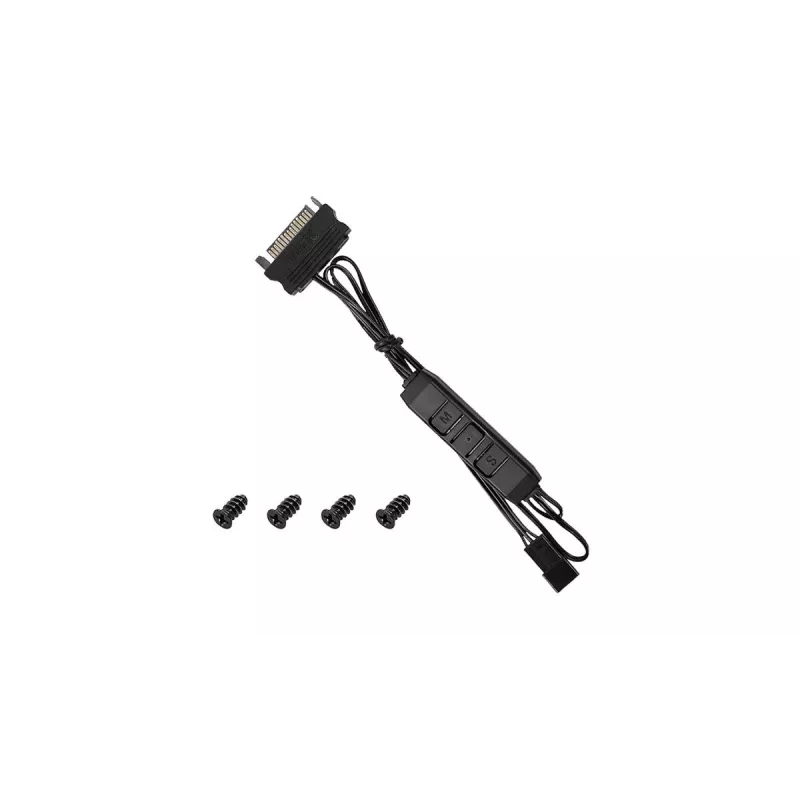 Ventoinha para caixa de 120 mm DeepCool RF120 — branco/preto, 120×25 mm, PWM de 4 pinos, LED RGB, rolamento hidráulico