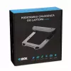 Suporte de arrefecimento para portátil IBOX NC06 até 17,3 polegadas – alumínio, altura ajustável, 4 portas USB, ventoinhas silenciosas