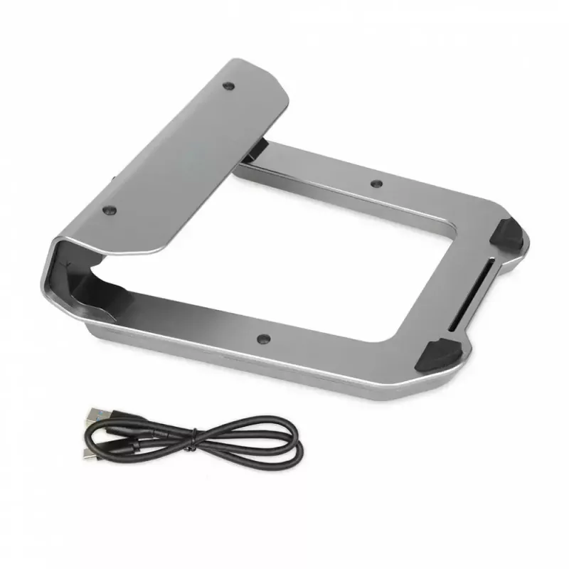 Suporte de arrefecimento para portátil IBOX NC06 até 17,3 polegadas – alumínio, altura ajustável, 4 portas USB, ventoinhas silenciosas