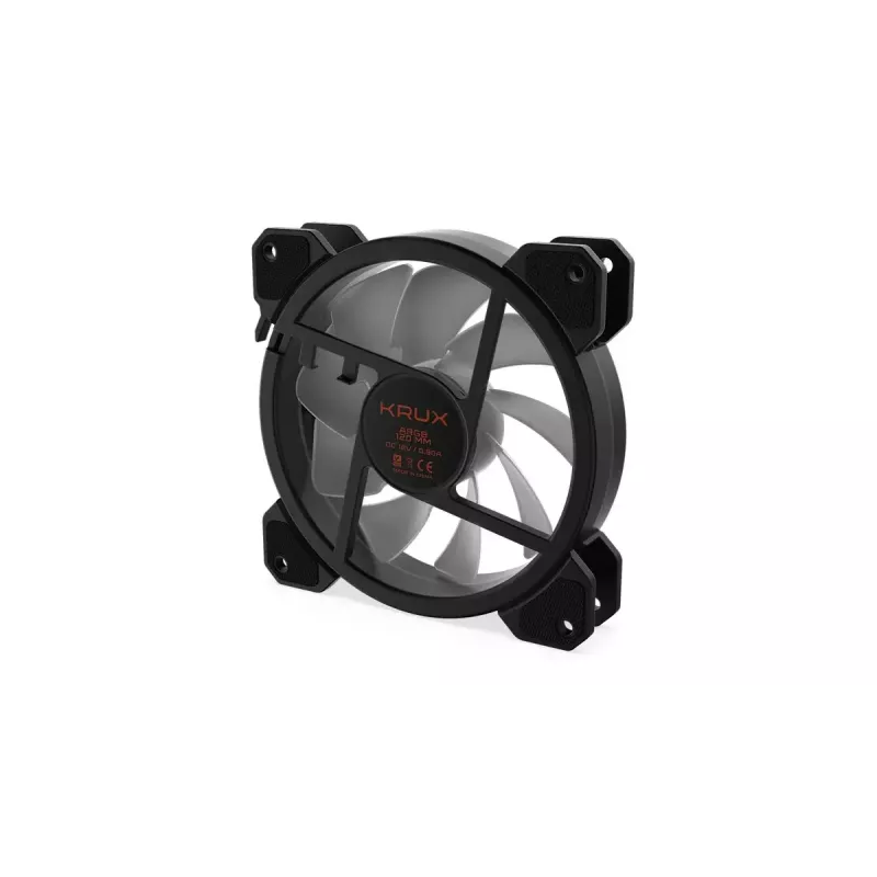 Ventoinha para caixa KRUX KRX0067 120mm ARGB LUNAR 120, 1200 rpm, rolamento hidráulico, 12 V, LED 5 V, conector de 3 pinos, antivibração