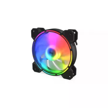 Ventoinha para caixa KRUX KRX0067 120mm ARGB LUNAR 120, 1200 rpm, rolamento hidráulico, 12 V, LED 5 V, conector de 3 pinos, antivibração