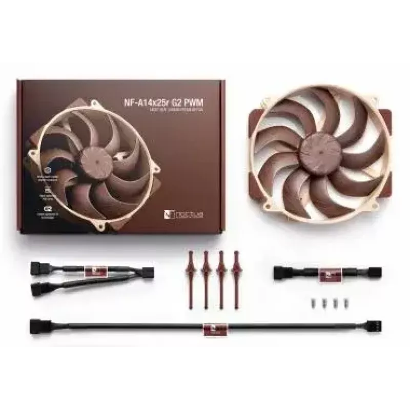 Noctua NF-A14x25r G2 PWM ventoinha para caixa de 140 mm, 1250–1500 RPM, 19,7–24,8 dB