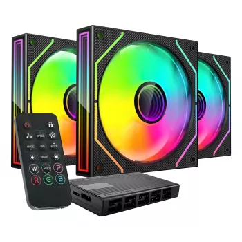 Sistema de refrigeração para computador Mars Gaming MF3DPROKIT caixa de computador ventoinha 12 cm preto