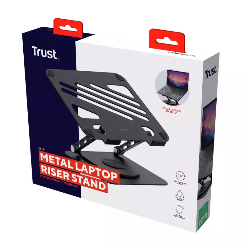 Suporte para portátil Trust Zeff preto 40,6 cm (16 polegadas)
