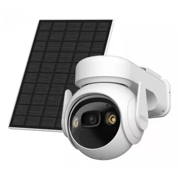 Câmara de vigilância IP IMOU Cell PT Lite Kit com painel solar — 3 MP (2304×1296), 3,6 mm, rotação 330°, inclinação 90°, IP66, bateria 5000 mAh, PIR, visão noturna 20 m