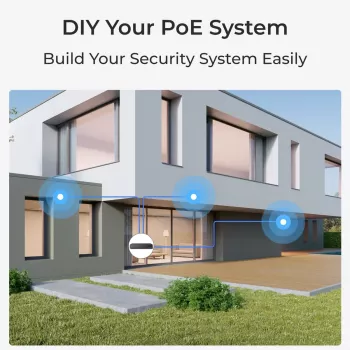 Câmara de vigilância IP Reolink Duo P730 4K, 8 MP, 4608×1728 @20 fps, PoE/DC, IP66, PIR, 30 m IR, MicroSD até 256 GB