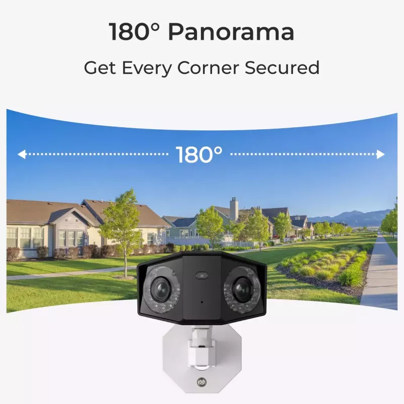 Câmara de vigilância IP Reolink Duo P730 4K, 8 MP, 4608×1728 @20 fps, PoE/DC, IP66, PIR, 30 m IR, MicroSD até 256 GB