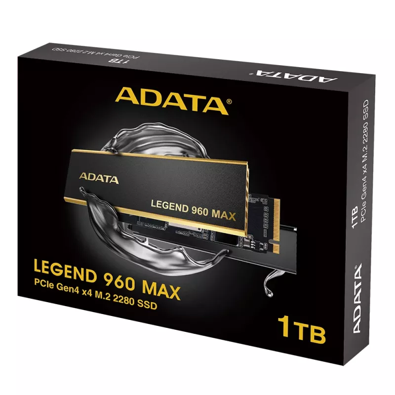SSD M.2 2280 NVMe interno ADATA LEGEND 960 MAX 1 TB PCIe 4.0, leitura 7400 MB/s, escrita 6000 MB/s, 3D NAND
