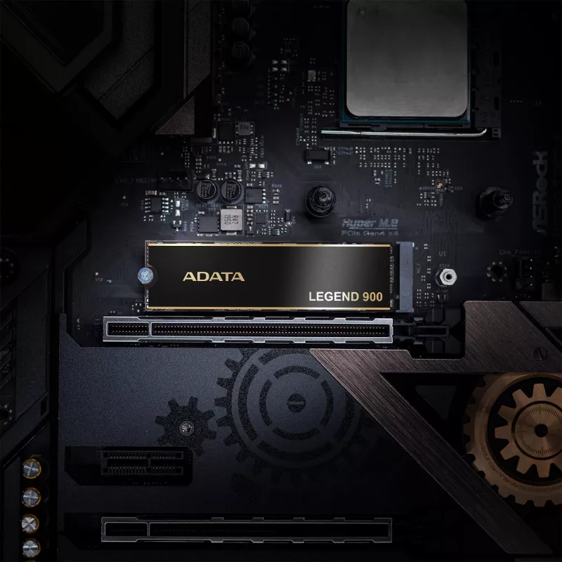 ADATA LEGEND 900 SLEG-900-2TCS SSD M.2 2280 NVMe de 2 TB, PCIe 4.0 x4, NVMe 1.4, 7000/5400 MB/s, preto/dourado