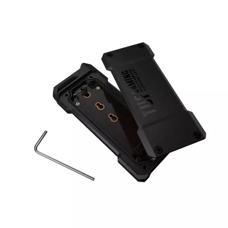 Caixa para SSD ASUS ESD-T1A/BLK/G/AS — M.2 (SATA/PCIe) de uma baía, USB-C 3.2 Gen2, 10 Gbit/s, preto, fecho de segurança