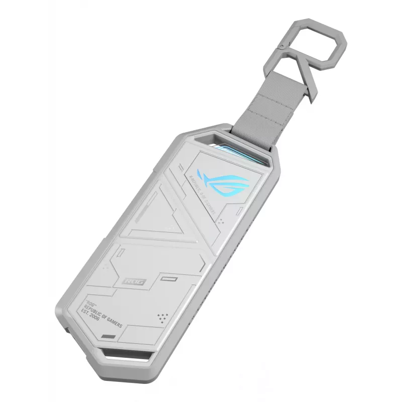Caixa para SSD ASUS ROG Strix Arion White Edition — M.2 PCIe, USB Type-C 10 Gbit/s, para uma SSD