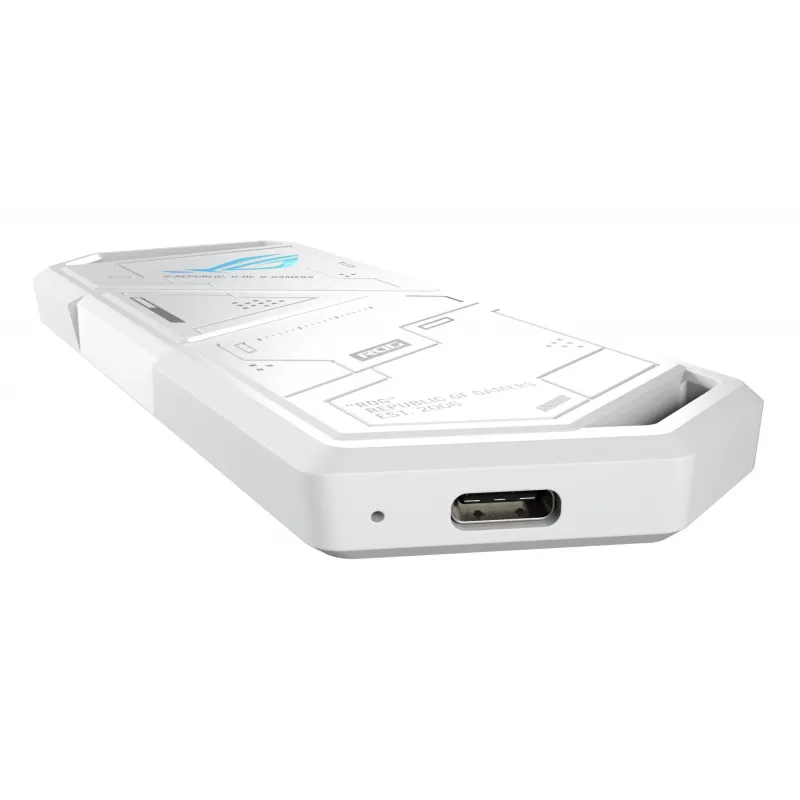 Caixa para SSD ASUS ROG Strix Arion White Edition — M.2 PCIe, USB Type-C 10 Gbit/s, para uma SSD