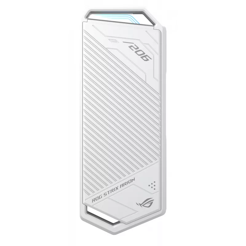 Caixa para SSD ASUS ROG Strix Arion White Edition — M.2 PCIe, USB Type-C 10 Gbit/s, para uma SSD
