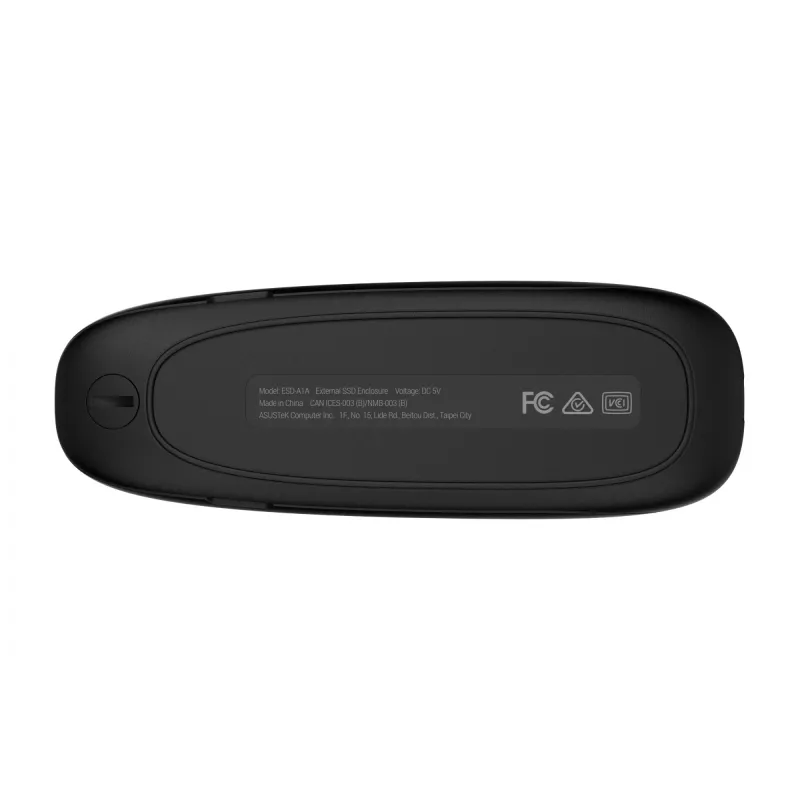 Caixa externa para SSD ASUS COBBLE preta M.2 NVMe SATA 10 Gbit/s USB-C