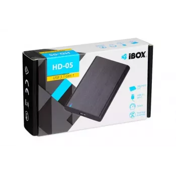 Caixa para HDD/SSD IBOX HD-05 preta — 2,5