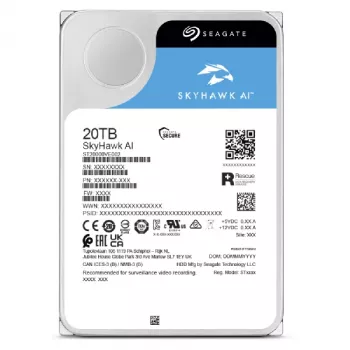 Disco rígido interno Seagate SkyHawk AI 20 TB 7200 RPM 512 MB 3,5