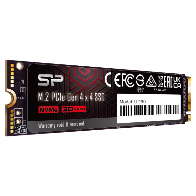 SSD Silicon Power UD90 SP02KGBP44UD9005 M.2 2280 NVMe, 2 TB, PCIe 4.0 x4, 5000 MB/s, 3D NAND