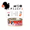 3Coty comida húmida para gatos adultos com peru e krill, 80 g