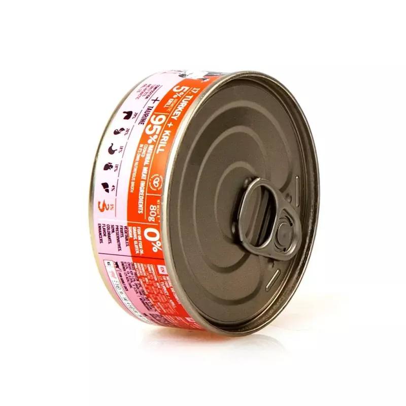 3Coty comida húmida para gatos adultos com peru e krill, 80 g