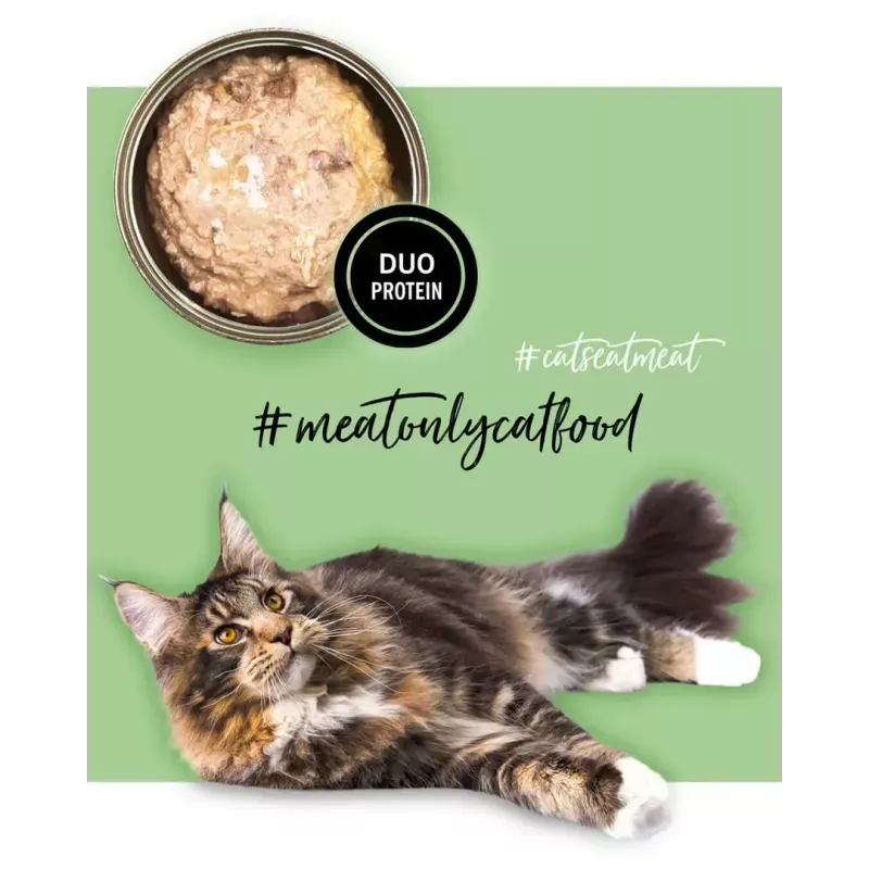 Alimento húmido para gatos 3coty Frango com ganso 80 g saco, alimento completo para gatos adultos, 19% proteína, 12% gordura, sem cereais