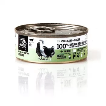 Alimento húmido para gatos 3coty Frango com ganso 80 g saco, alimento completo para gatos adultos, 19% proteína, 12% gordura, sem cereais