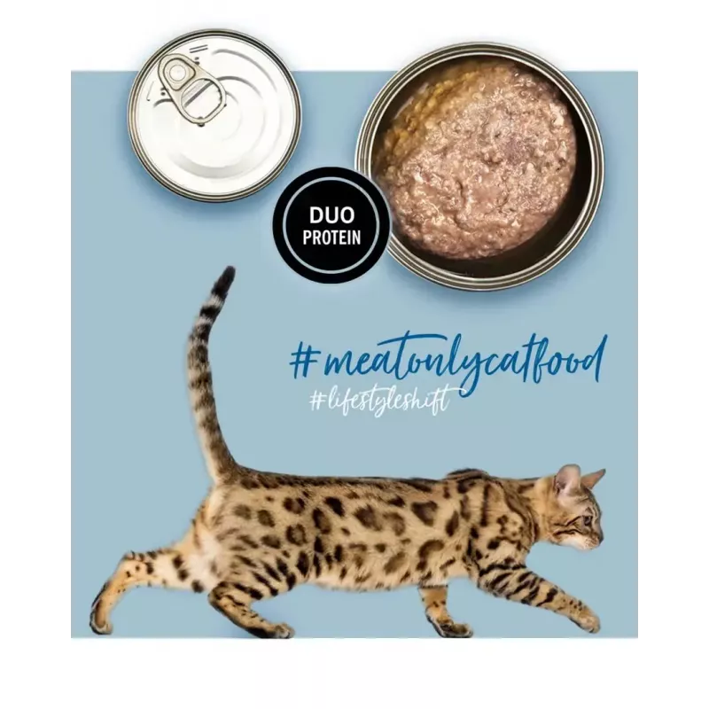3Coty comida húmida para gatos adultos com peru e frango, 80 g