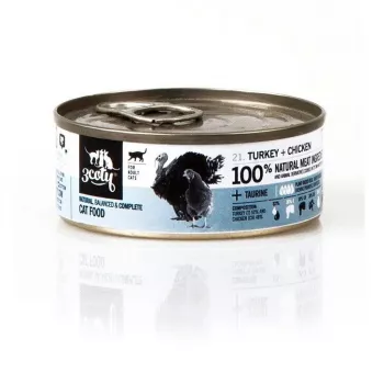 Alimento húmido para gatos 3coty Peru com frango 80 g saco — alimento completo para gatos adultos, 19% proteína, 64,7% humidade