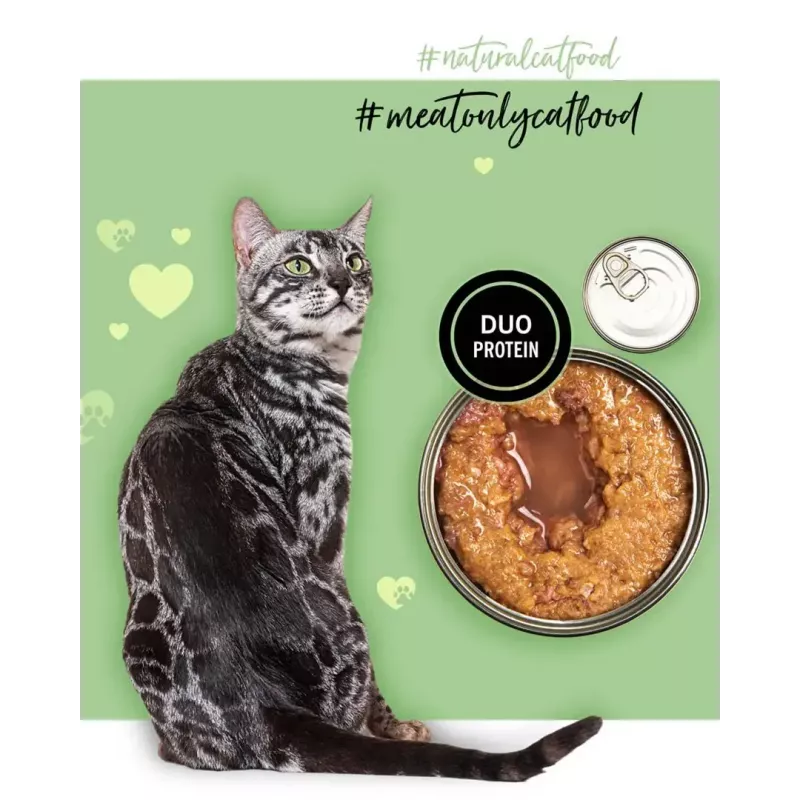 3Coty comida húmida para gatos adultos com frango e ganso, 80 g