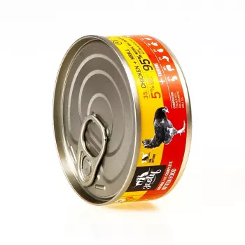 Alimento húmido para gatos 3coty Frango com krill para gatinhos, 80 g, alimento completo, sem açúcar, sem glúten e sem soja
