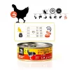 Alimento húmido para gatos 3coty Frango com krill para gatinhos, 80 g, alimento completo, sem açúcar, sem glúten e sem soja
