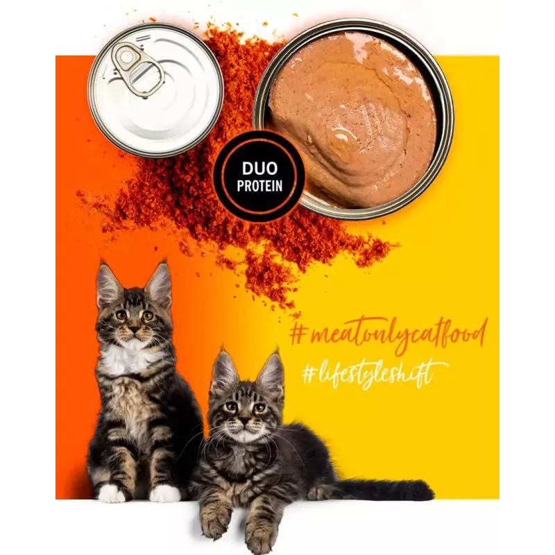 Alimento húmido para gatos 3coty Frango com krill para gatinhos, 80 g, alimento completo, sem açúcar, sem glúten e sem soja