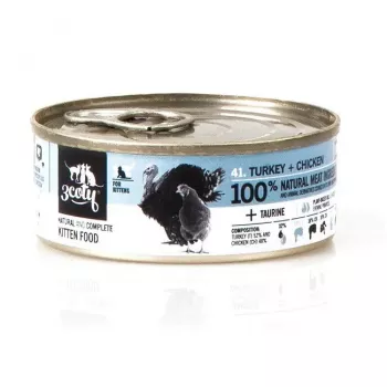 Alimento húmido para gatos 3coty Peru com frango para gatinhos 80 g – alimento complementar, 19% proteína, 68,1% humidade