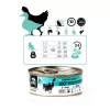 Alimento húmido para gatos 3coty Frango com pato para gatinhos 80 g saco, alimento completo, proteína 20%, gordura 9%