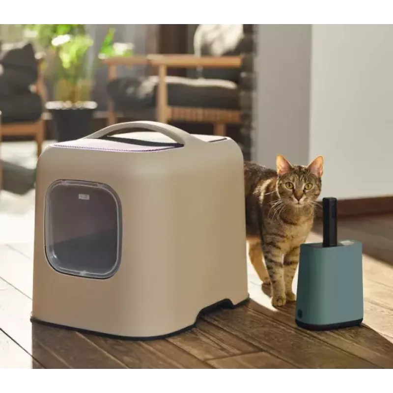 Rotho Biala pá para areia de gato com sacos, verde
