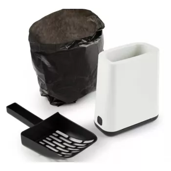 Recipiente interior de armazenamento Rotho BIALA preto para pá de areia de gato 91×162×290 mm, plástico, sacos do lixo incluídos